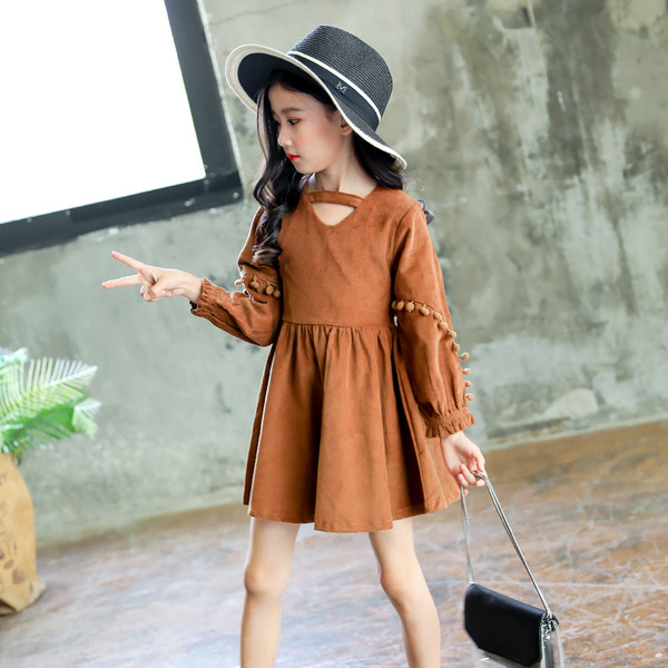 Rochie casual pentru copii croiala model in doua culori