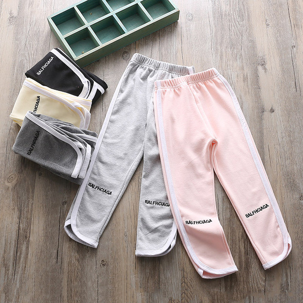 Gyermek leggings többféle színben, hímzett felirattal