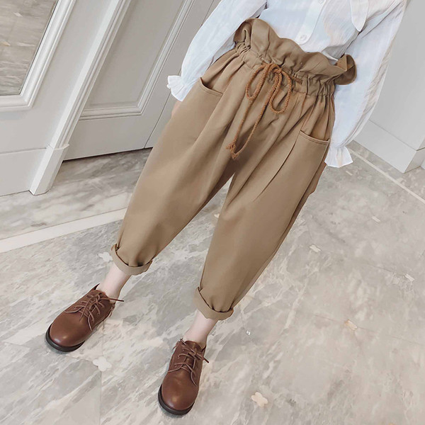 Pantaloni la modă în două culori pentru fete