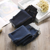 Blugi pentru copii pentru o fata cu talie inalta in negru si albastru