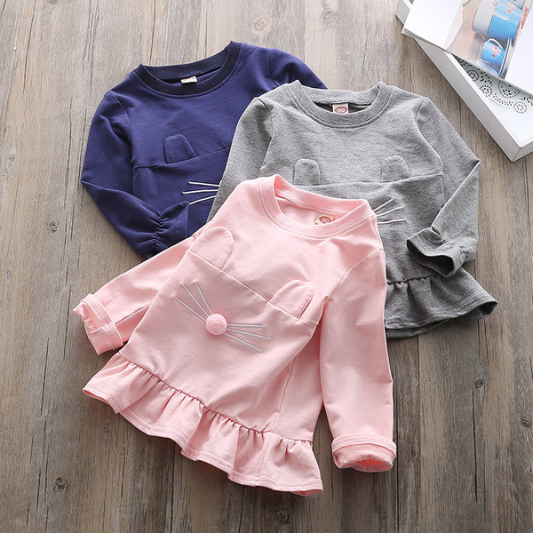 Bluza moderna pentru copii in trei culori cu elemente 3D