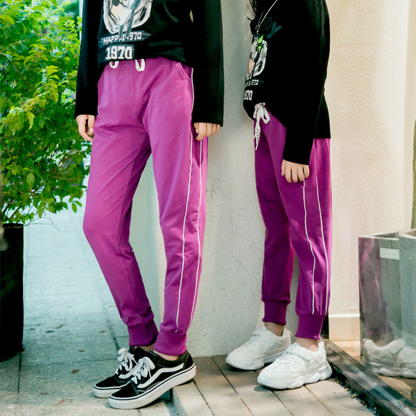 Pantaloni sport si casual pentru copii cu talie inalta in mai multe culori