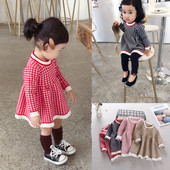 Rochie copii in carouri cu decolteu O in mai multe culori