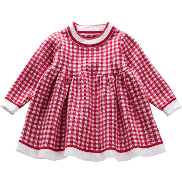 Rochie copii in carouri cu decolteu O in mai multe culori