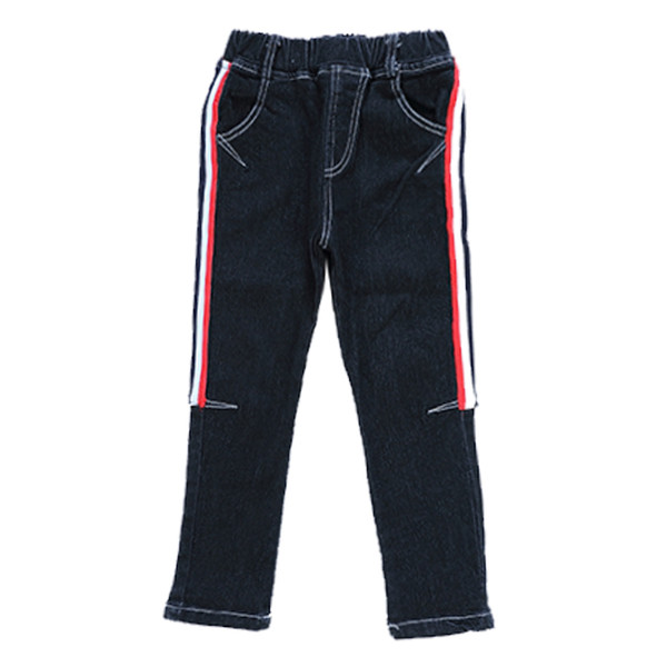 Παιδικά τζιν σε σκούρο χρώμα με ελαστική μέση για αγόρια