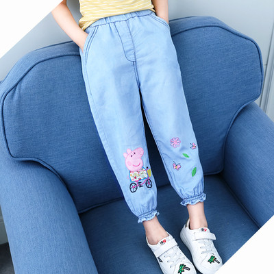 Blugi copii pentru fata cu broderie in mai multe modele