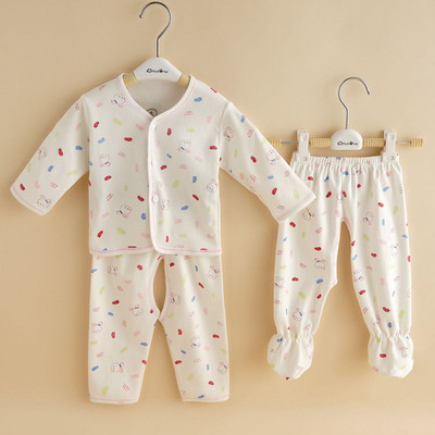 Бебешка пижама комплект от 3 части - блузка с копчета, ританки и панталон