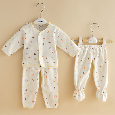 Бебешка пижама комплект от 3 части - блузка с копчета, ританки и панталон