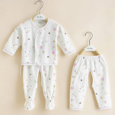 Бебешка пижама комплект от 3 части - блузка с копчета, ританки и панталон