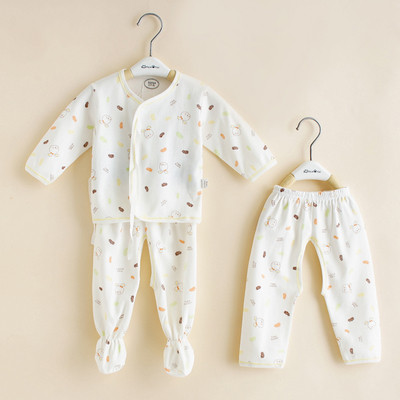 Бебешка пижама комплект от 3 части - блузка с копчета, ританки и панталон