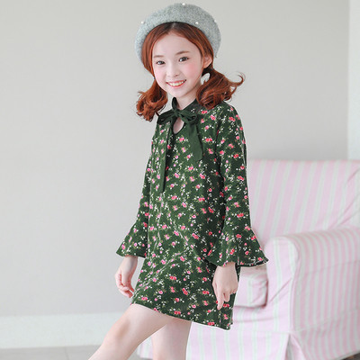 Rochie casual copii model lat cu maneci lotus