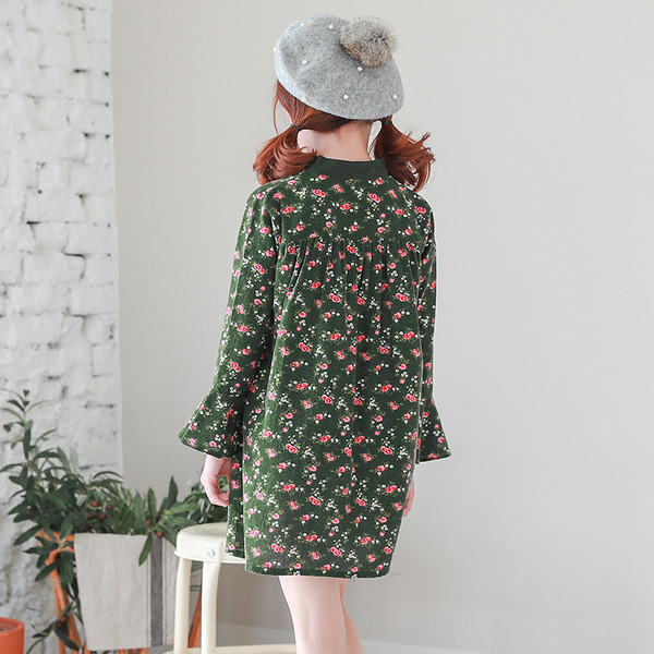 Rochie casual copii model lat cu maneci lotus