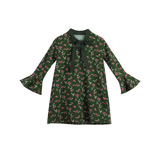 Rochie casual copii model lat cu maneci lotus