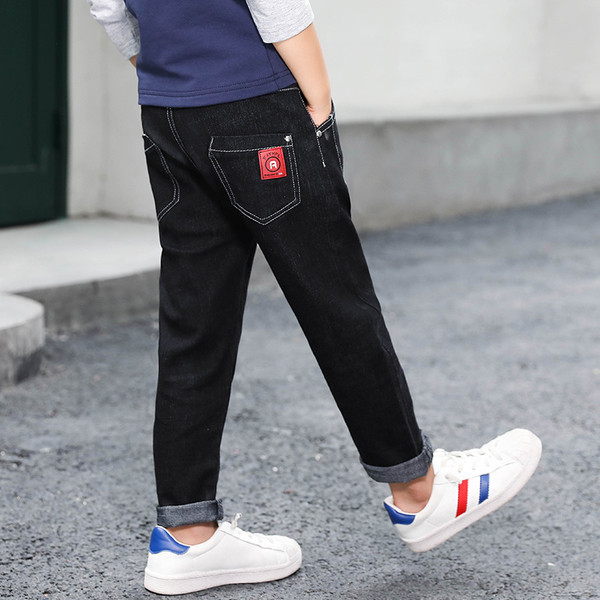 Blugi moderni pentru copii de culoare închisă pentru băieți