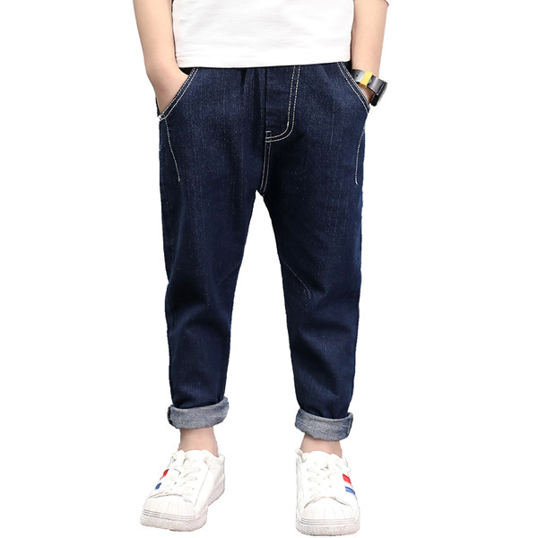 Blugi moderni pentru copii de culoare închisă pentru băieți