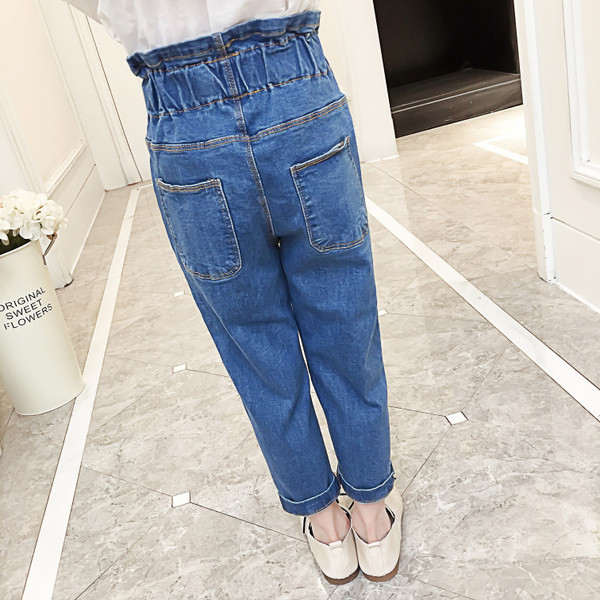 Blugi pentru copii pentru o fata cu talie inalta si lungime 9/10