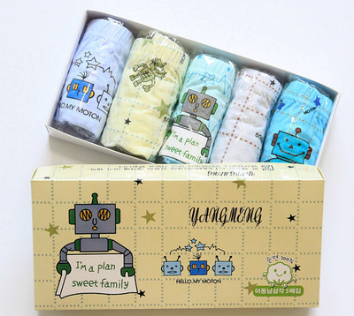 Gyerek alsónadrág fiúknak 5 darabos nyomatkészlettel