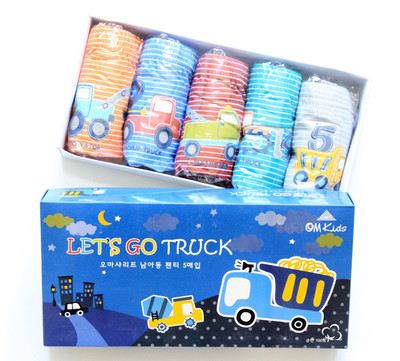 Gyerek alsónadrág fiúknak 5 darabos nyomatkészlettel