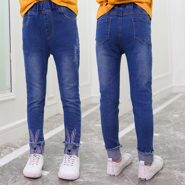 Blugi pentru copii pentru o fata cu talie inalta