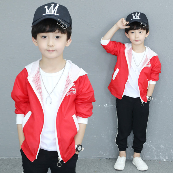 Geaca subtire sport-casual pentru copii cu gluga in diferite culori