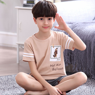 Pijamale copii pentru baieti in diferite modele - Tricou cu imprimeu si pantaloni scurti