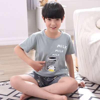 Pijamale copii pentru baieti in diferite modele - Tricou cu imprimeu si pantaloni scurti