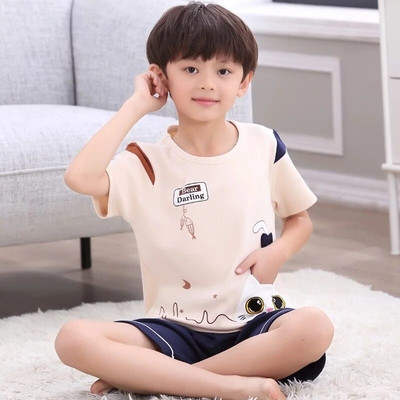 Pijamale copii pentru baieti in diferite modele - Tricou cu imprimeu si pantaloni scurti