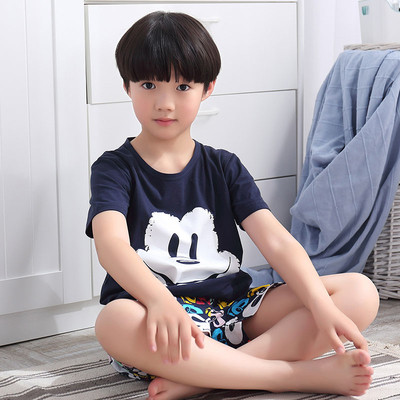 Pijamale copii pentru baieti in diferite modele - Tricou cu imprimeu si pantaloni scurti