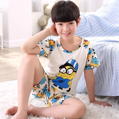 Pijamale copii pentru baieti in diferite modele - Tricou cu imprimeu si pantaloni scurti