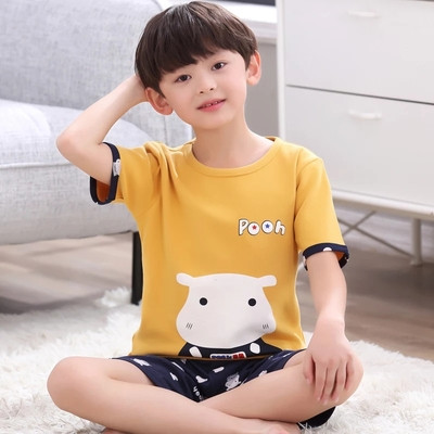 Pijamale copii pentru baieti in diferite modele - Tricou cu imprimeu si pantaloni scurti