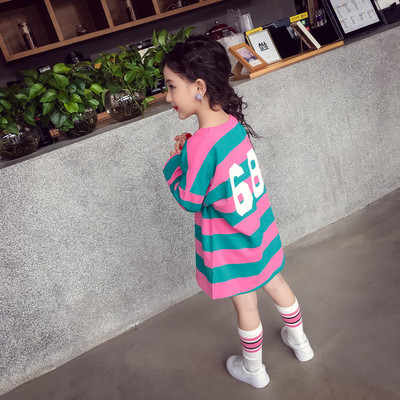 Спортно-ежедневна детска рокля в два  цвята 