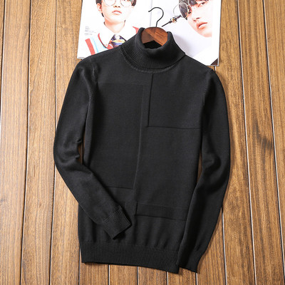 Мъжки пуловер с висока яка в четири цвята