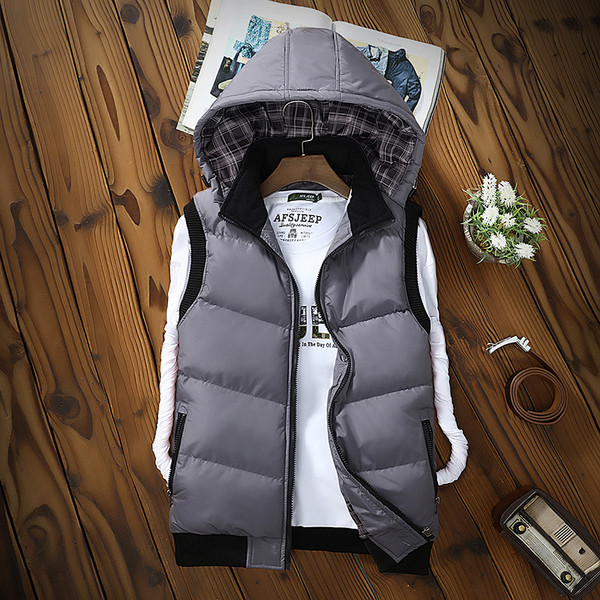 Ανδρικό γιλέκο με κουκούλα σε διάφορα χρώματα