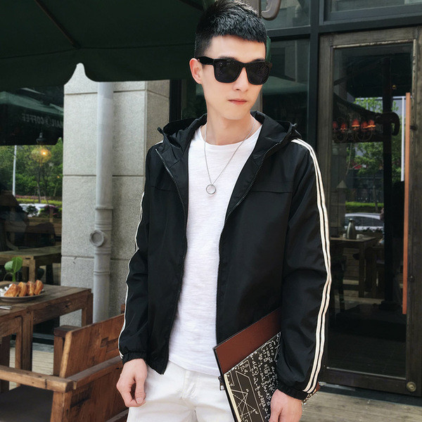 Мъжко тънко яке с качулка в няколко цвята