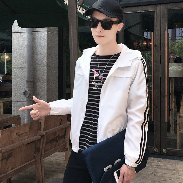 Мъжко тънко яке с качулка в няколко цвята