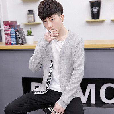 Мъжка жилетка в червен и сив цвят с надписи