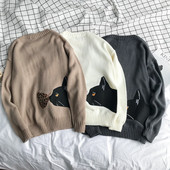 Pulover barbatesc casual cu broderie colorata in mai multe culori