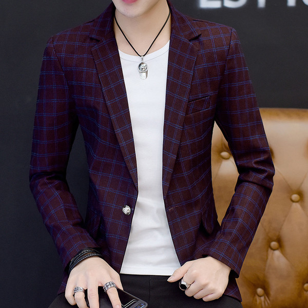 Jachetă în carouri stilată pentru bărbați, în trei culori