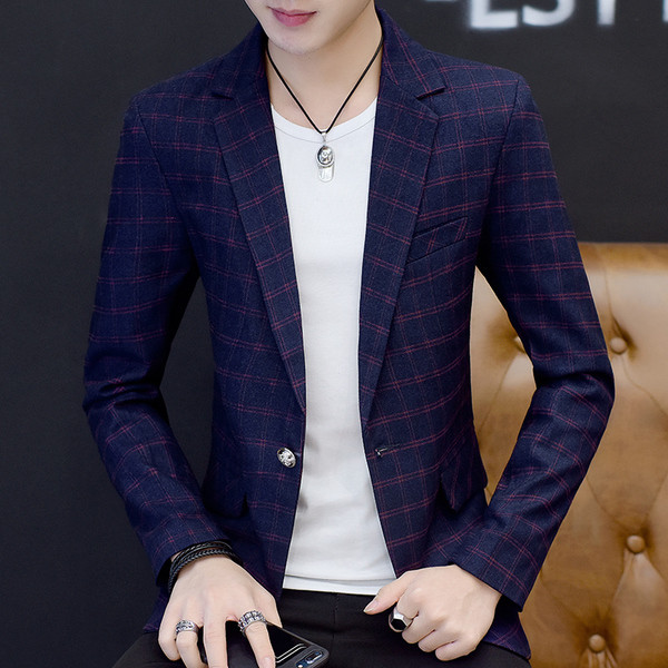 Jachetă în carouri stilată pentru bărbați, în trei culori