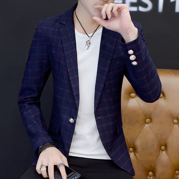 Jachetă în carouri stilată pentru bărbați, în trei culori