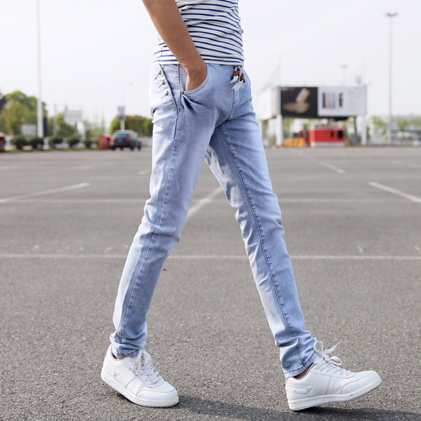 Мъжки дънки - изчистен модел в два цвята