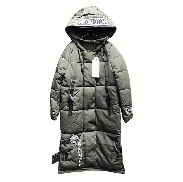 НОВ модел дълга дамска грейка с качулка в черен и зелен цвят