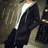 Μακρύανδρικό μπουφάν  με απαλή επένδυση, κουκούλα και επιγραφή