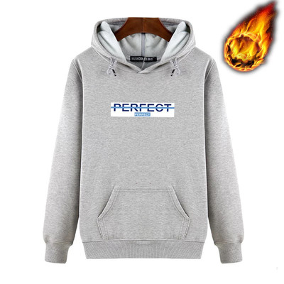 Мъжки суичър с качулка, щампа и надпис - два модела плътен и тънък