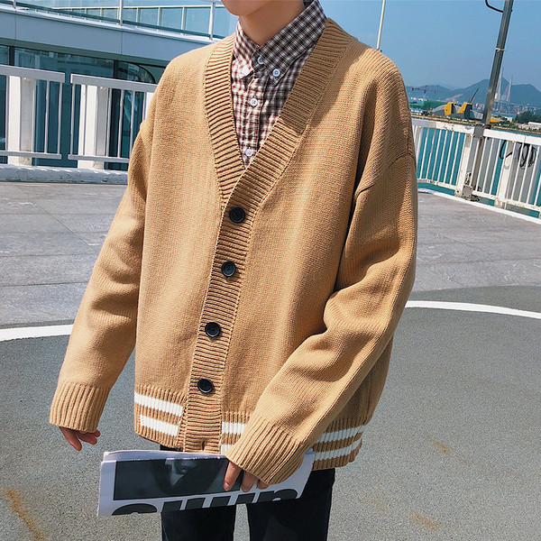 Плътна мъжка жилетка в три цвята - широк модел