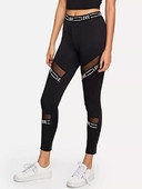 Модерен дамски клин за спорт в черен цвят