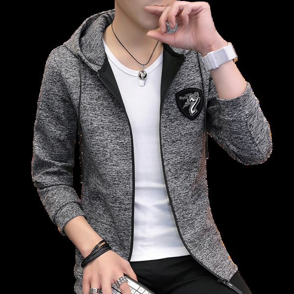 Λεπτό  μπουφάν  για άνδρες με κουκούλα και έμβλημα