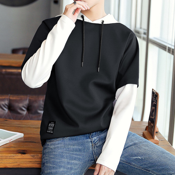 Hanorac simplu pentru bărbați cu glugă în mai multe culori