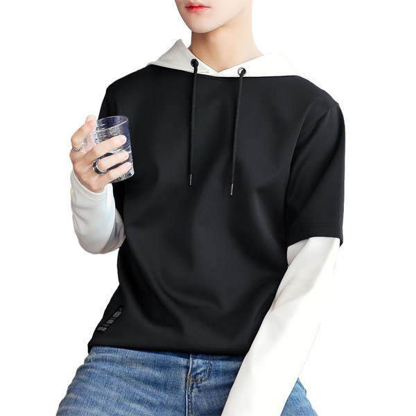 Hanorac simplu pentru bărbați cu glugă în mai multe culori