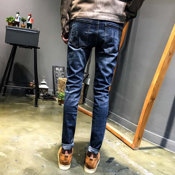 Модерни мъжки дънки със стандартна талия